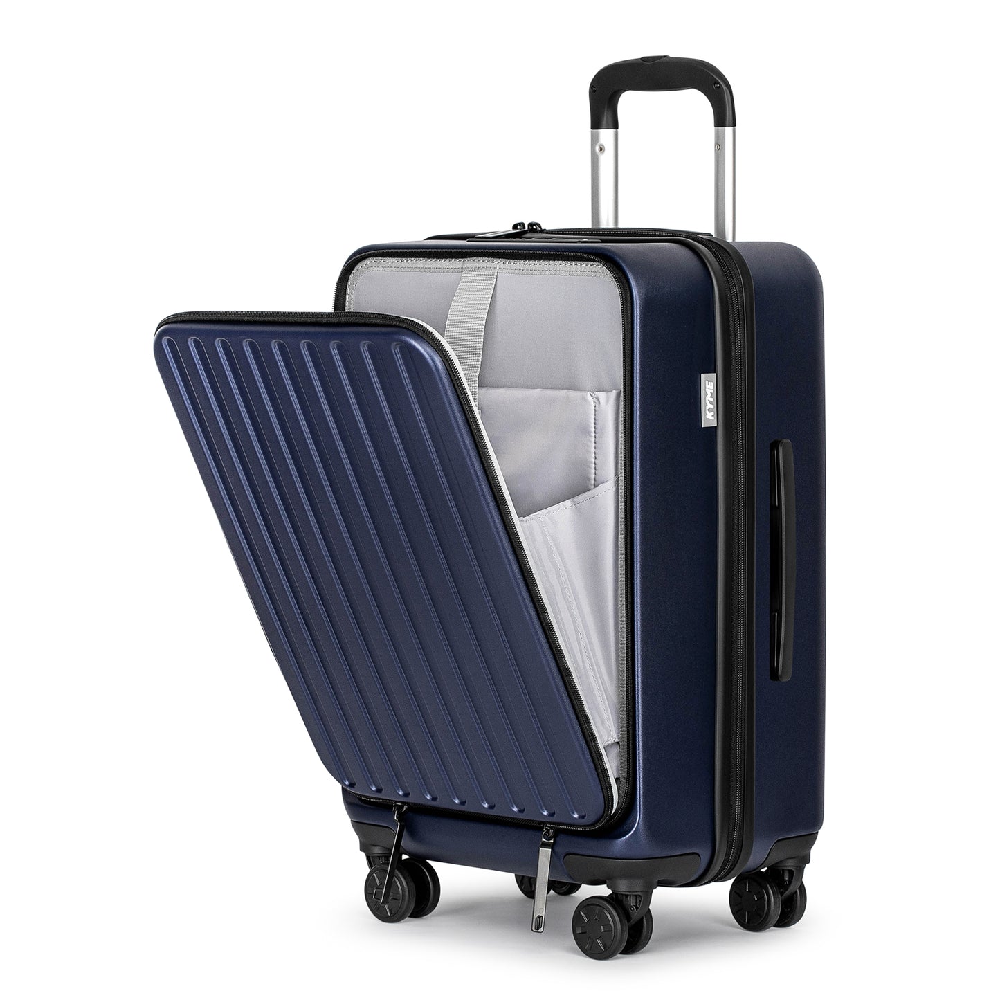 WEPLUS Front Open Carry On Luggage Laptop Compartment Hardside TSA Lock Spinner Wheels 20" Lightweight Hardside Suitcase