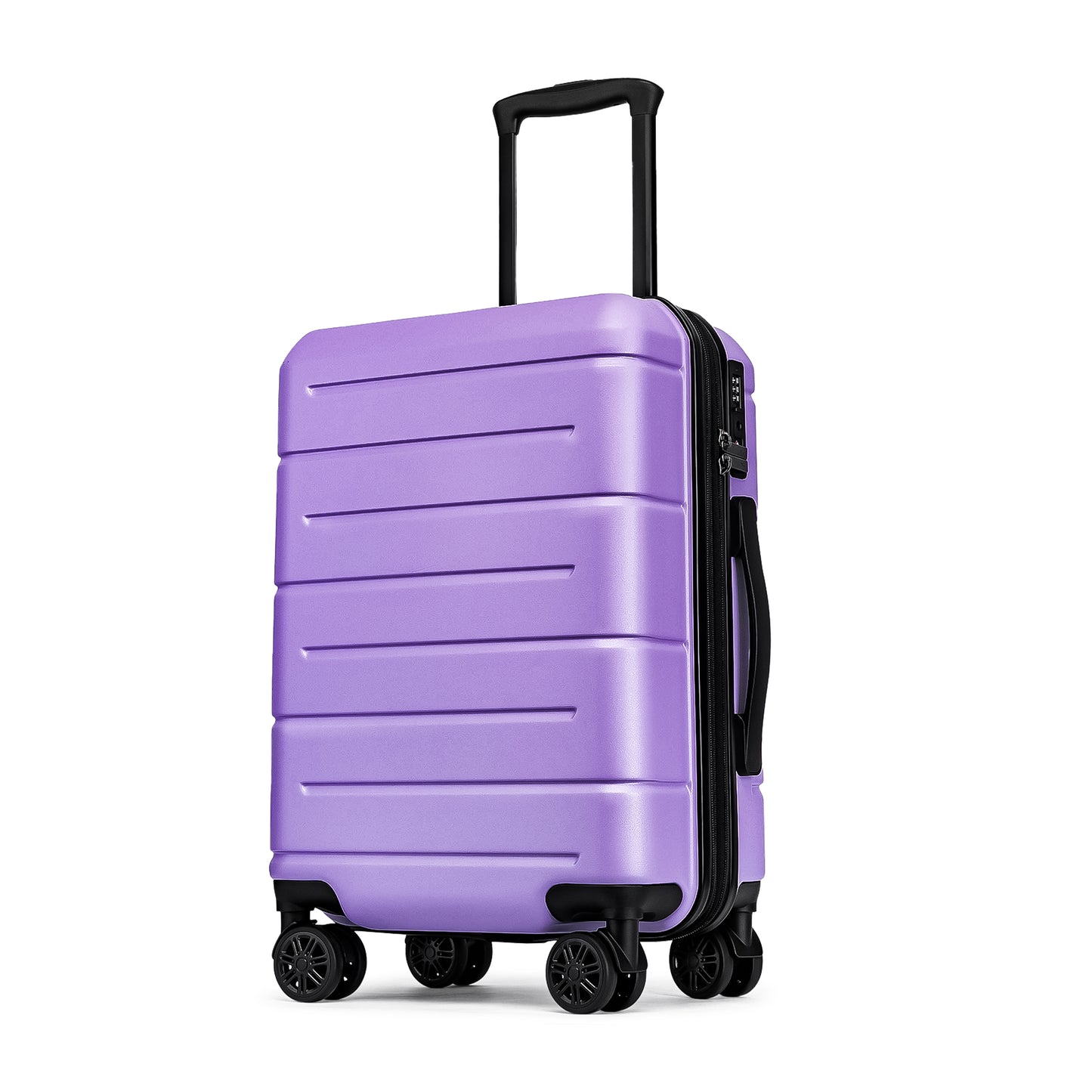 WEPLUS 20" Hardside Carry-on Luggage, Hardshell Suitcase with Divider Pockets, Four Multi-Directional Spinner Wheels, Scratch-Resistant Surface