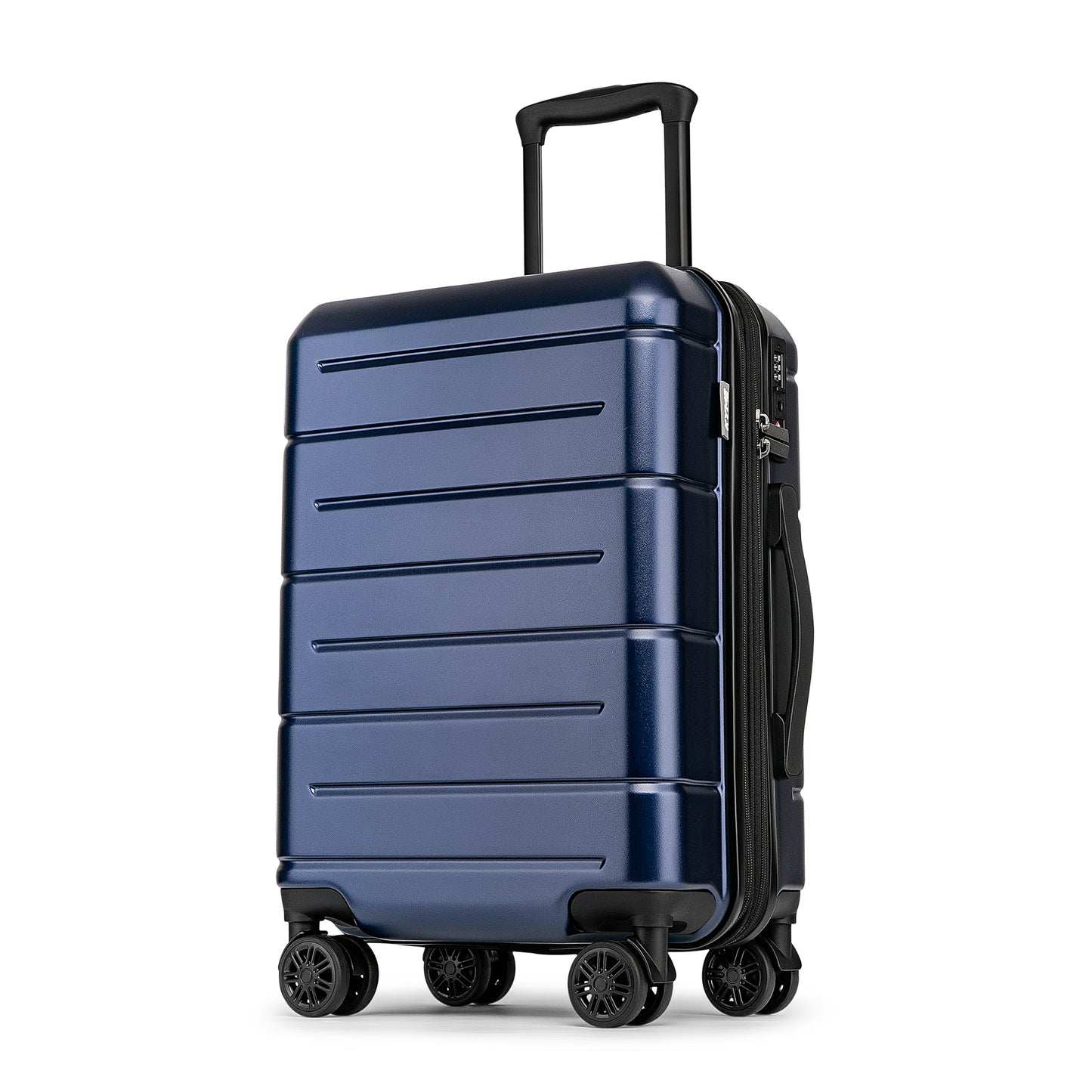 WEPLUS 20" Hardside Carry-on Luggage, Hardshell Suitcase with Divider Pockets, Four Multi-Directional Spinner Wheels, Scratch-Resistant Surface