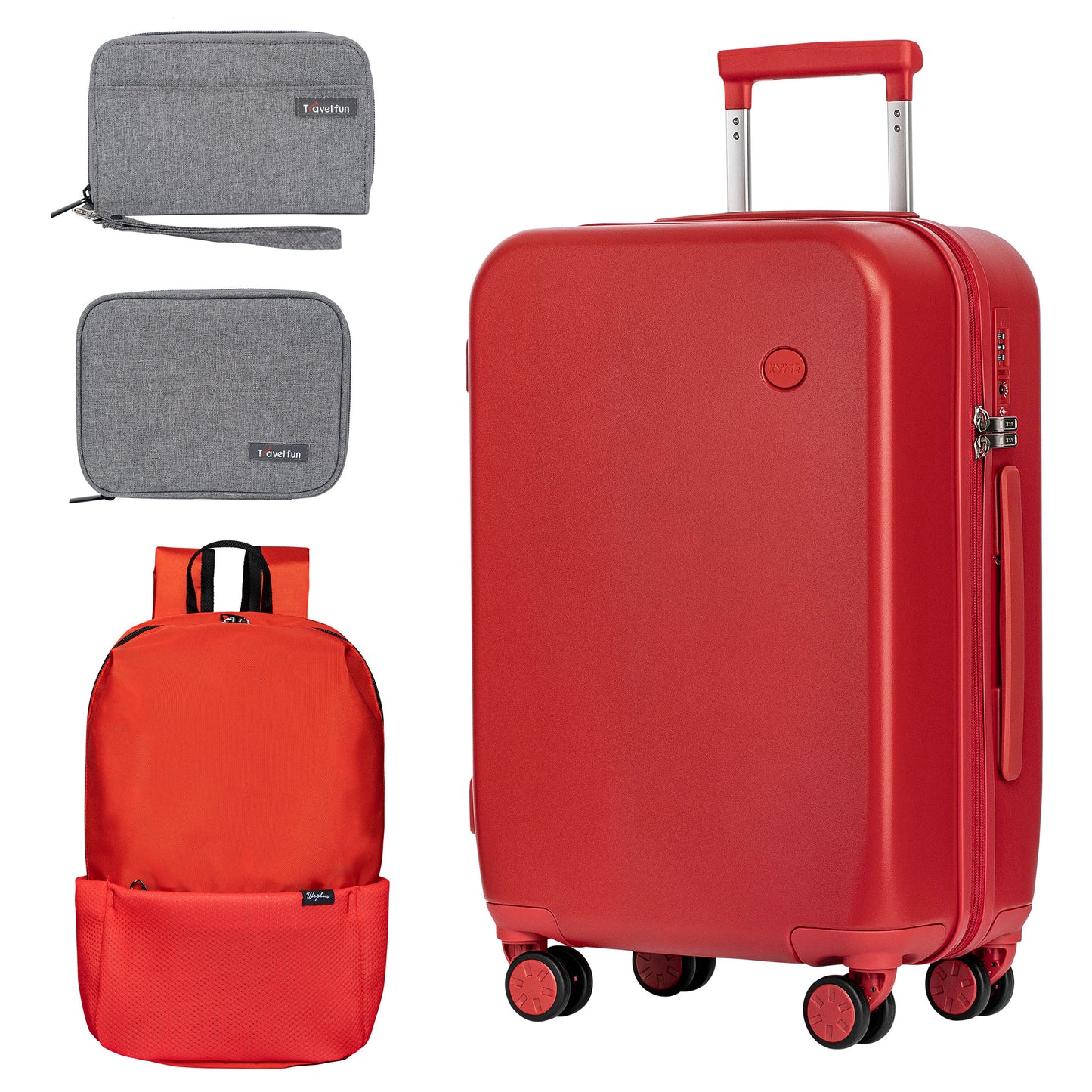 WEPLUS Suitcase Set 4 Piece Luggage Set Carry On Travel Luggage TSA Lock Spinner Wheels Hardshell Lightweight Luggage Set