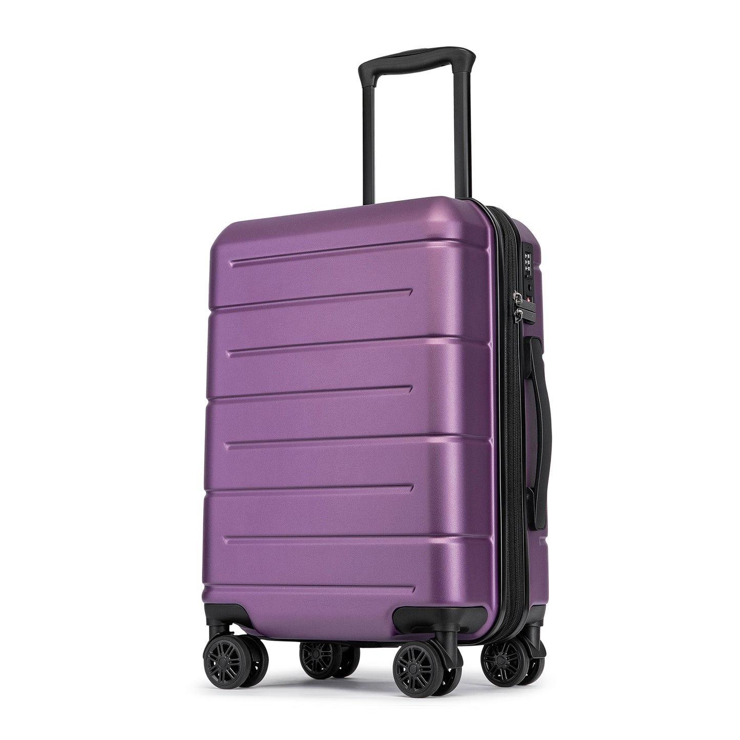 WEPLUS 20" Hardside Carry-on Luggage, Hardshell Suitcase with Divider Pockets, Four Multi-Directional Spinner Wheels, Scratch-Resistant Surface