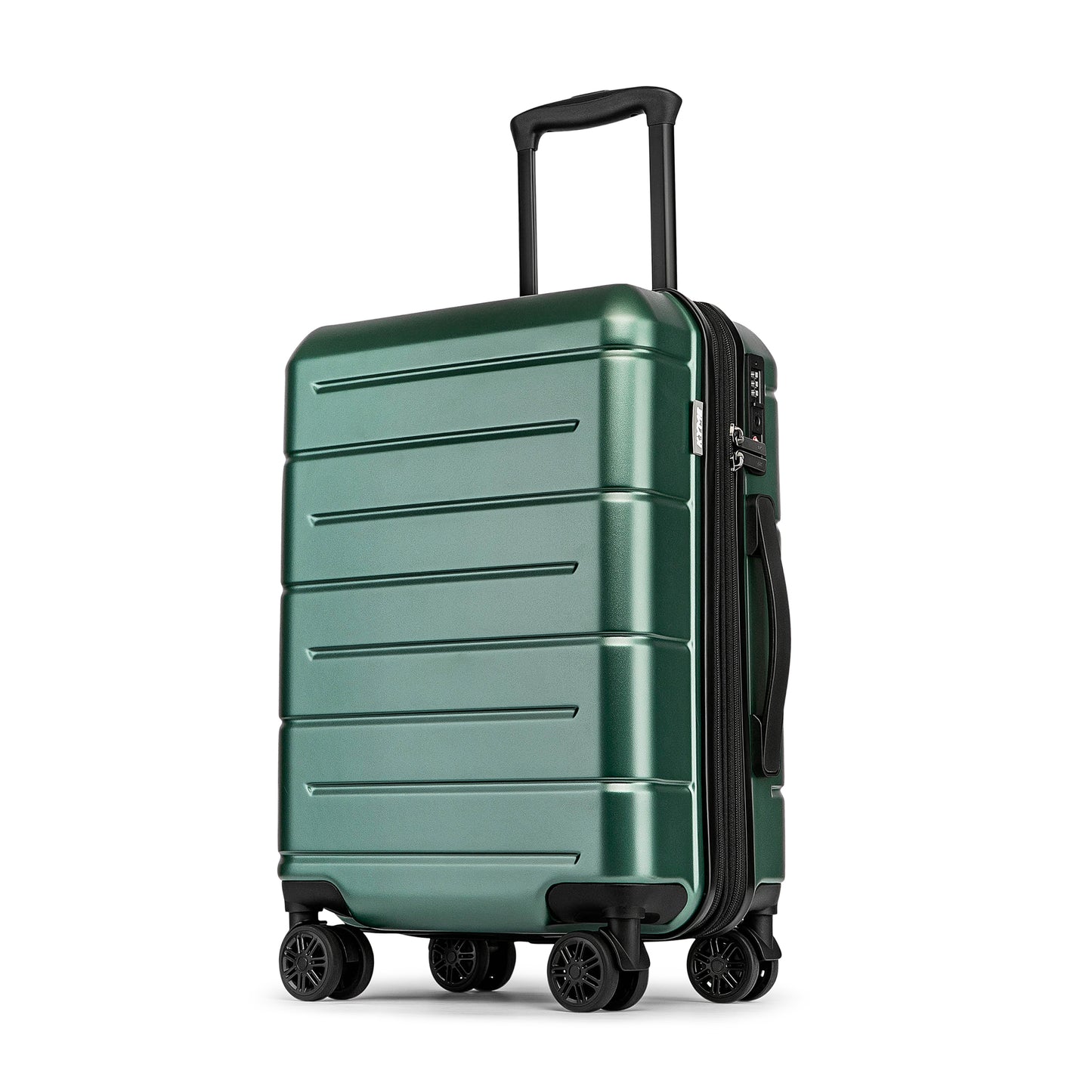 WEPLUS 20" Hardside Carry-on Luggage, Hardshell Suitcase with Divider Pockets, Four Multi-Directional Spinner Wheels, Scratch-Resistant Surface