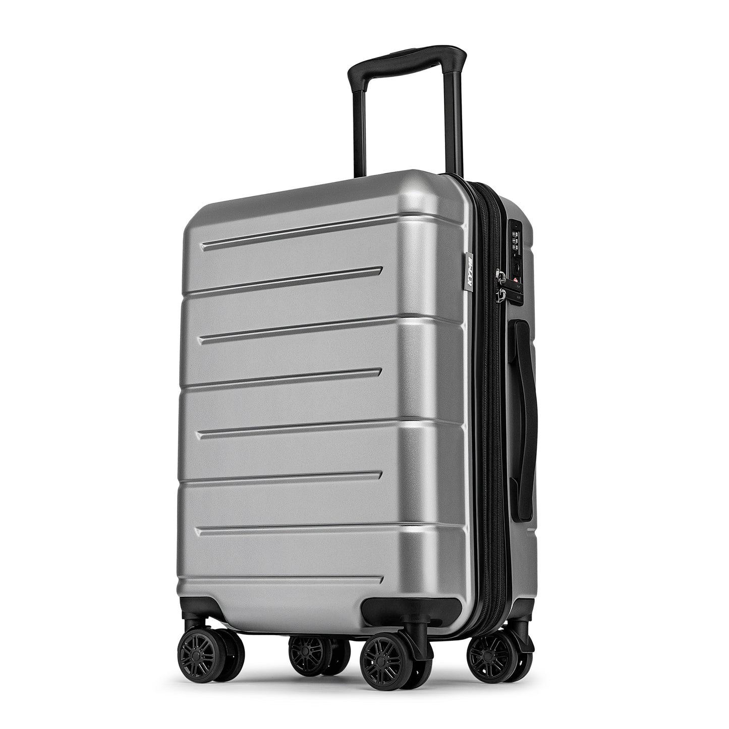 WEPLUS 20" Hardside Carry-on Luggage, Hardshell Suitcase with Divider Pockets, Four Multi-Directional Spinner Wheels, Scratch-Resistant Surface