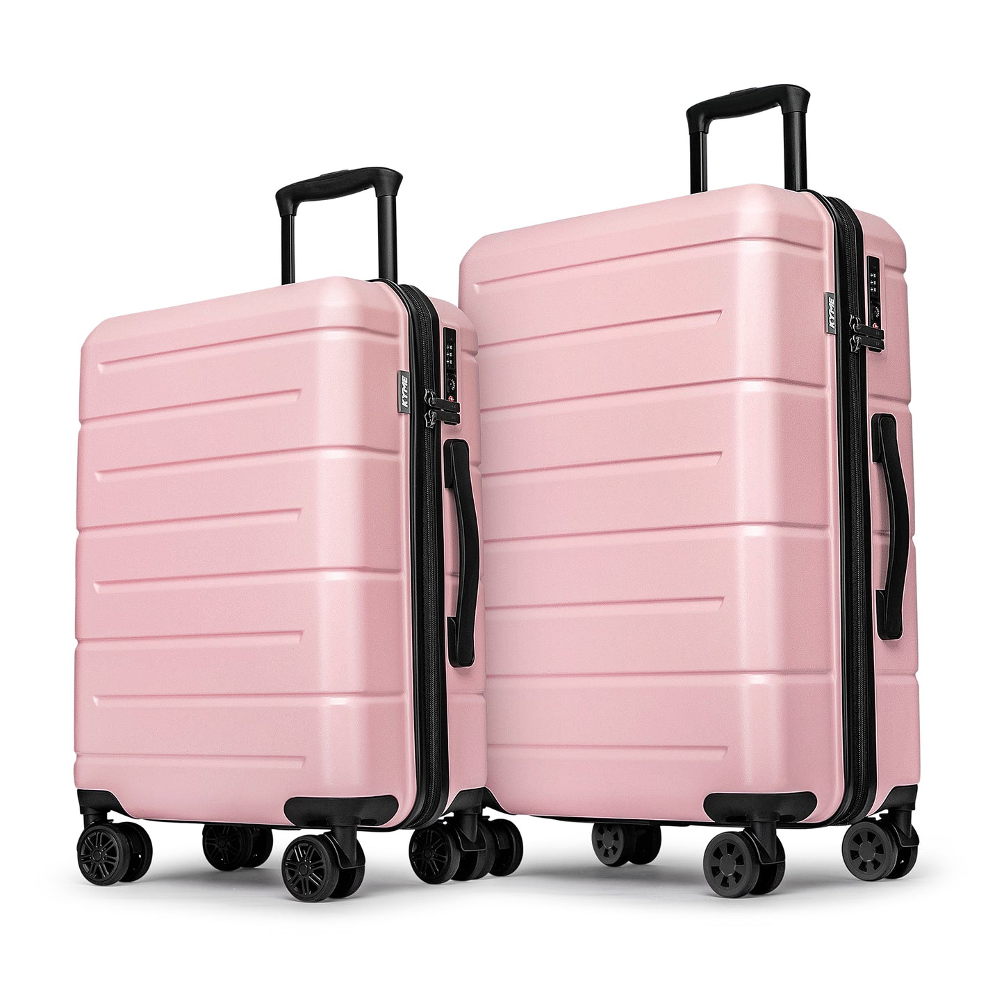 WEPLUS 2-Piece 20" Expandable Spinner Carry-on 24" Hardside Luggage Set TSA Lock Suitcase