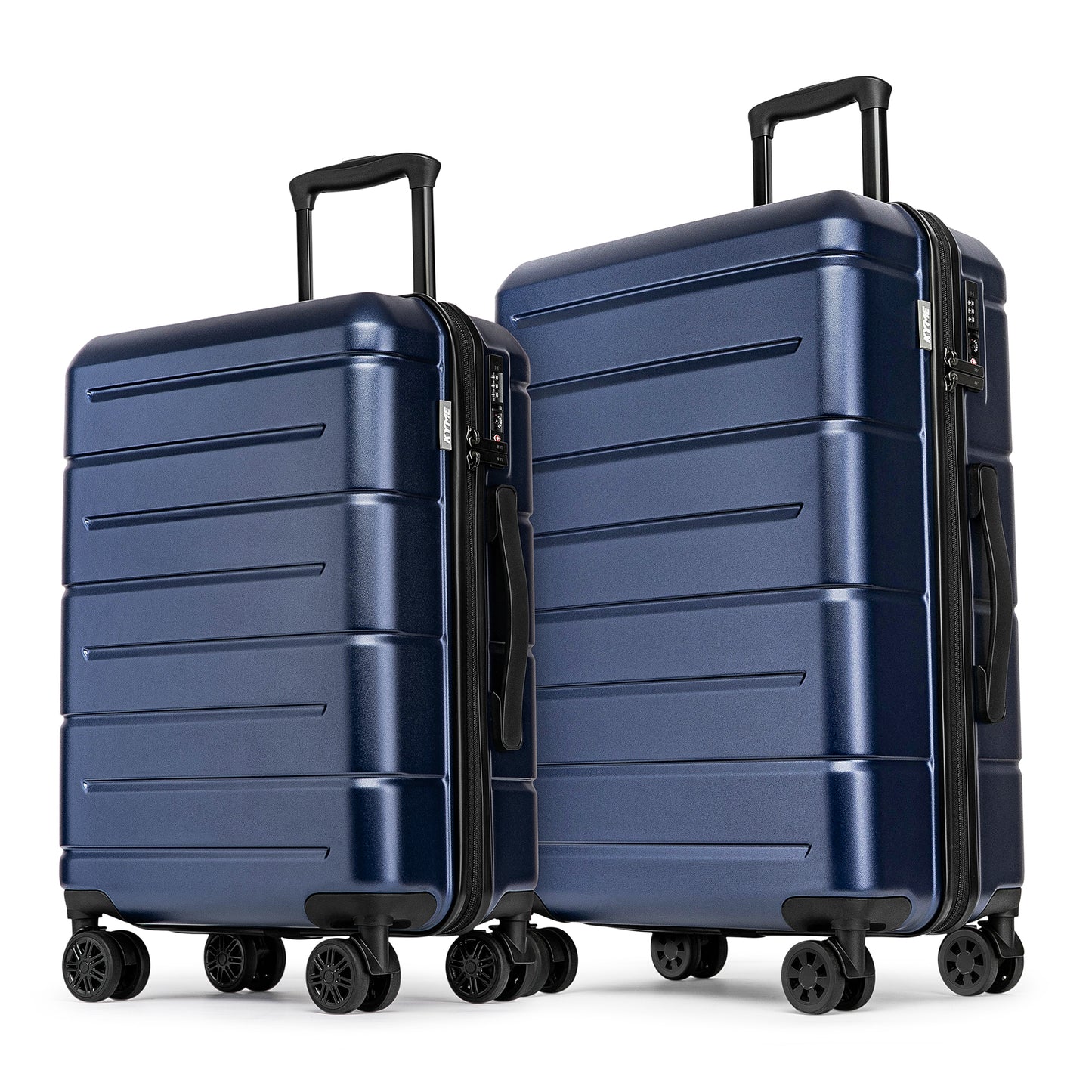 WEPLUS 2-Piece 20" Expandable Spinner Carry-on 24" Hardside Luggage Set TSA Lock Suitcase
