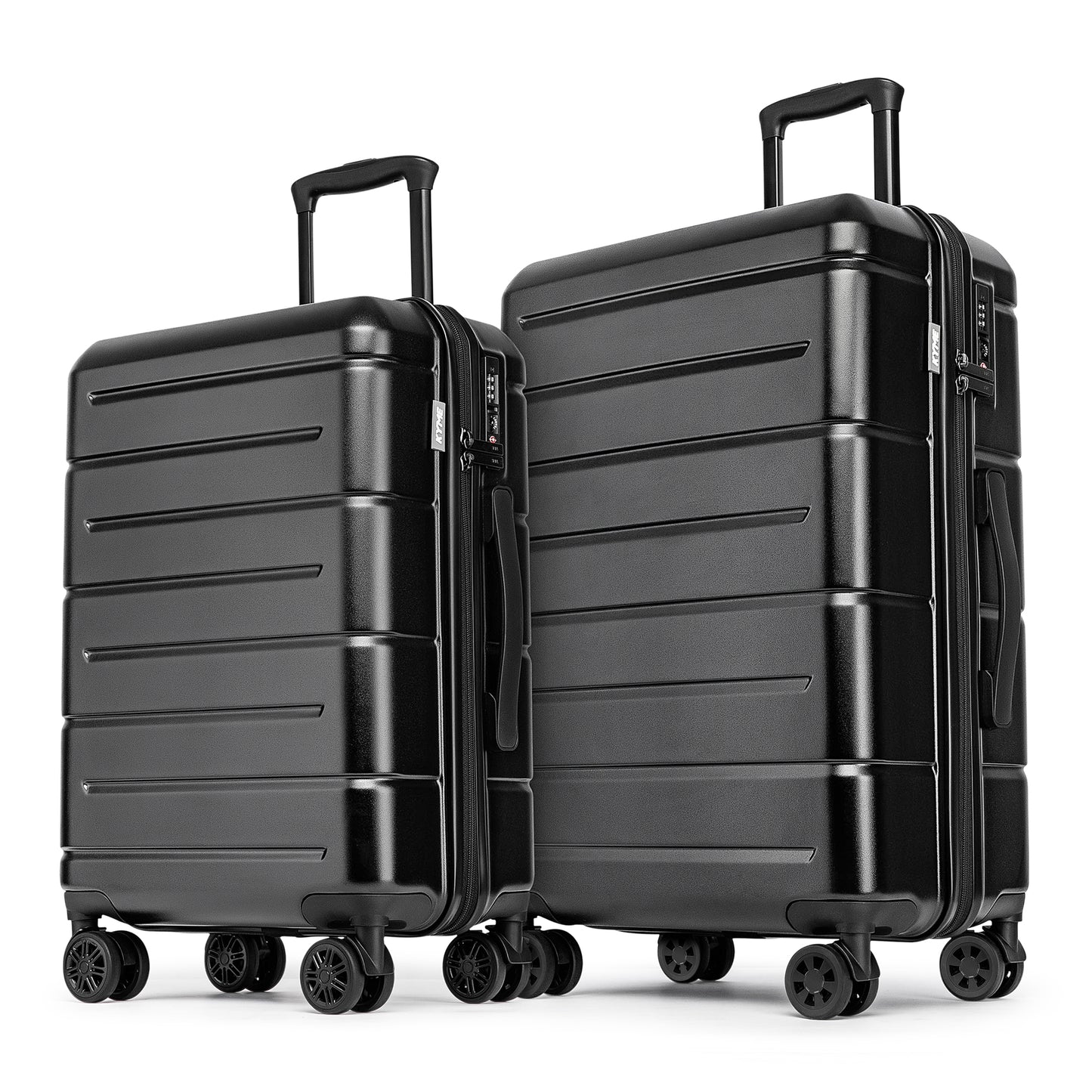 WEPLUS 2-Piece 20" Expandable Spinner Carry-on 24" Hardside Luggage Set TSA Lock Suitcase