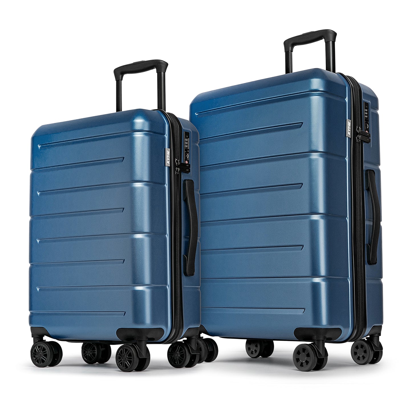 WEPLUS 2-Piece 20" Expandable Spinner Carry-on 24" Hardside Luggage Set TSA Lock Suitcase