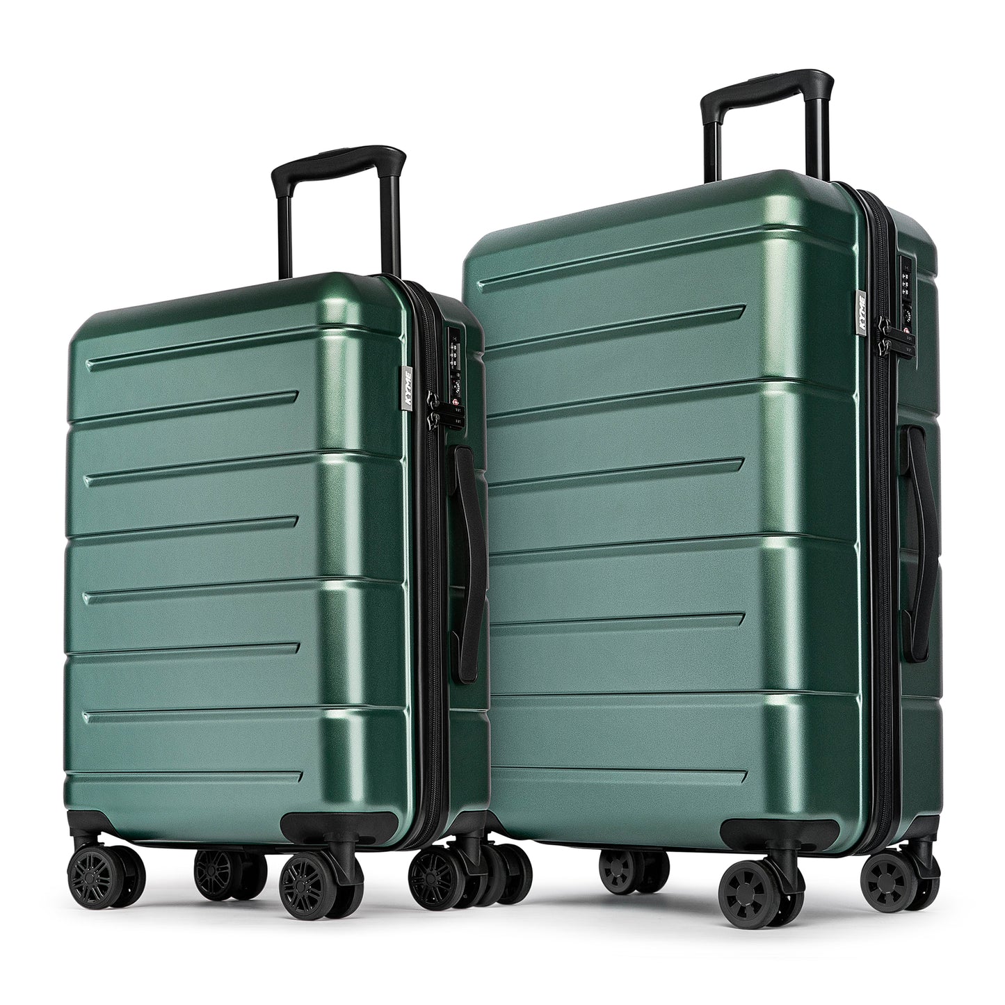WEPLUS 2-Piece 20" Expandable Spinner Carry-on 24" Hardside Luggage Set TSA Lock Suitcase