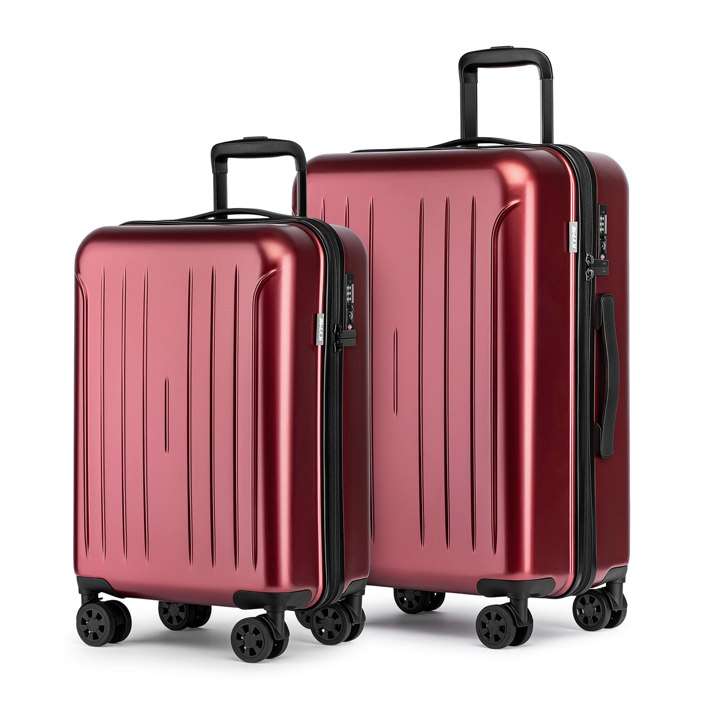 WEPLUS Luggage Sets, Suitcase With Double Spinner Wheels, TSA Lock Hard Shell 2 Piece Set, PC+ABS Suitcases