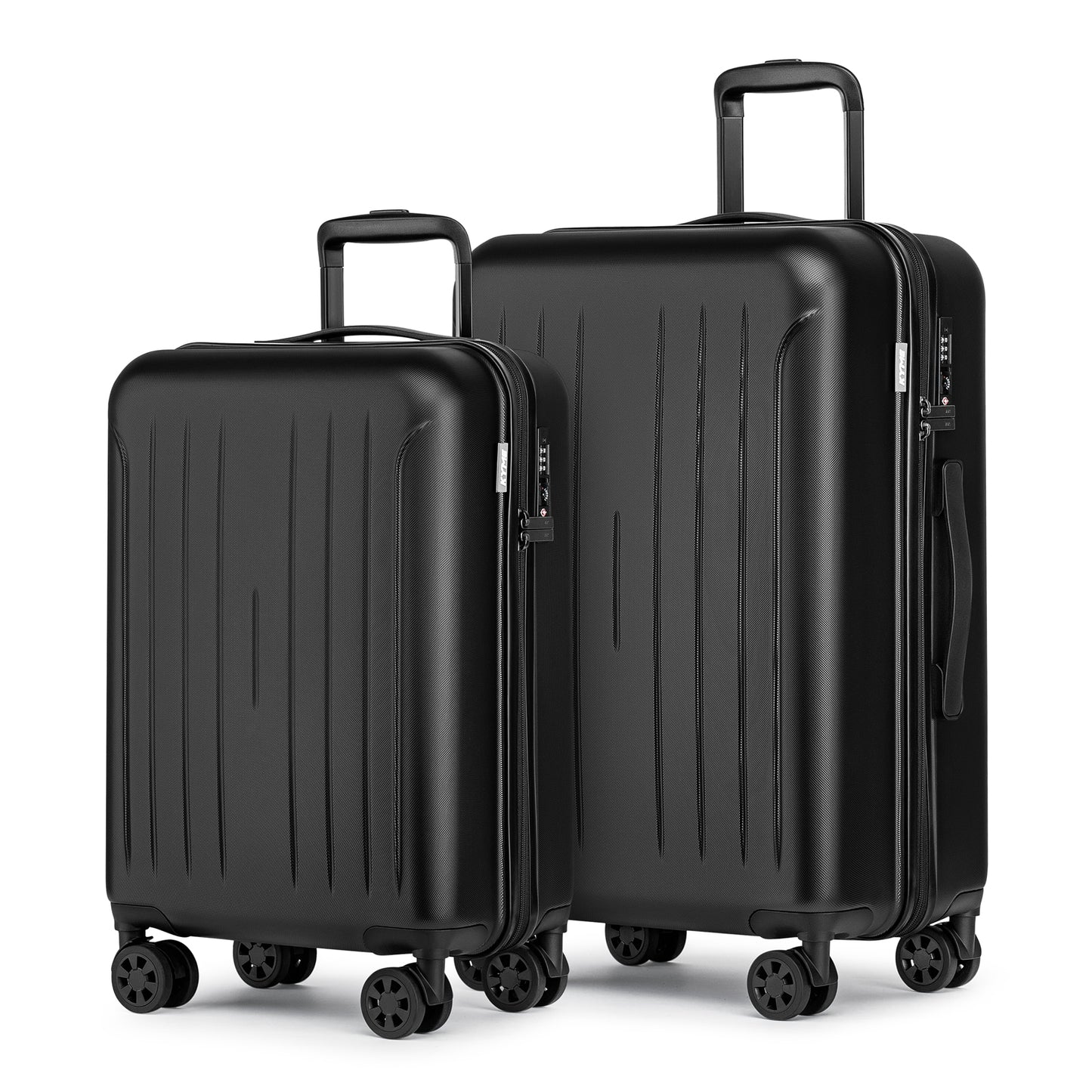 WEPLUS Luggage Sets, Suitcase With Double Spinner Wheels, TSA Lock Hard Shell 2 Piece Set, PC+ABS Suitcases