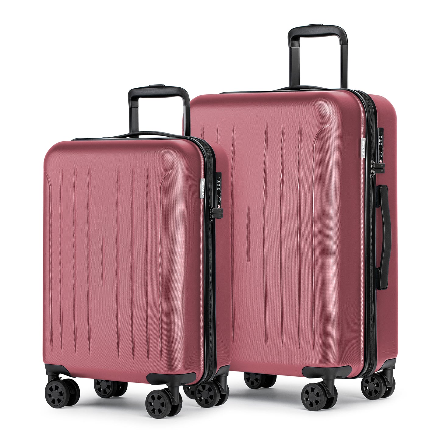 WEPLUS Luggage Sets, Suitcase With Double Spinner Wheels, TSA Lock Hard Shell 2 Piece Set, PC+ABS Suitcases