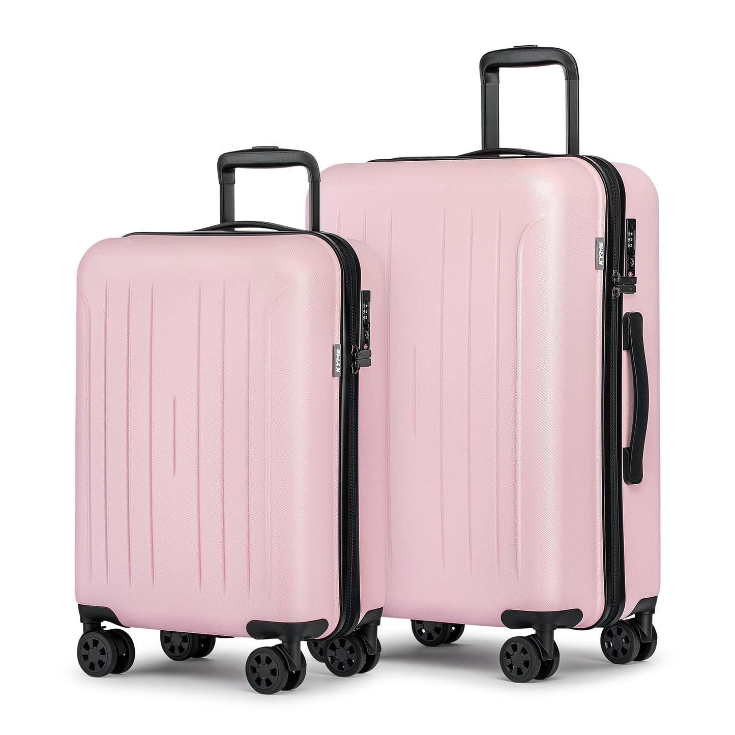 WEPLUS Luggage Sets, Suitcase With Double Spinner Wheels, TSA Lock Hard Shell 2 Piece Set, PC+ABS Suitcases