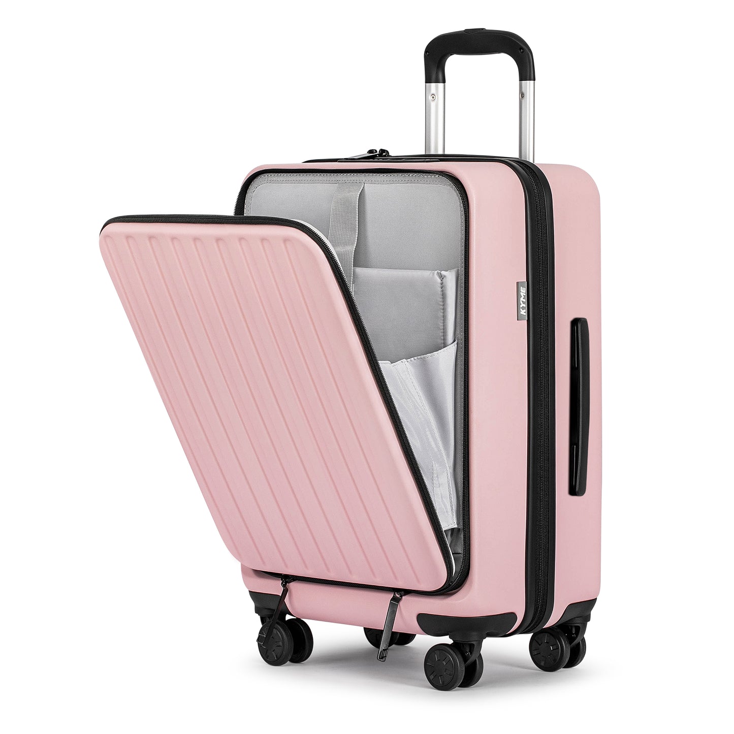 WEPLUS Front Open Carry On Luggage Laptop Compartment Hardside TSA Lock Spinner Wheels 20" Lightweight Hardside Suitcase