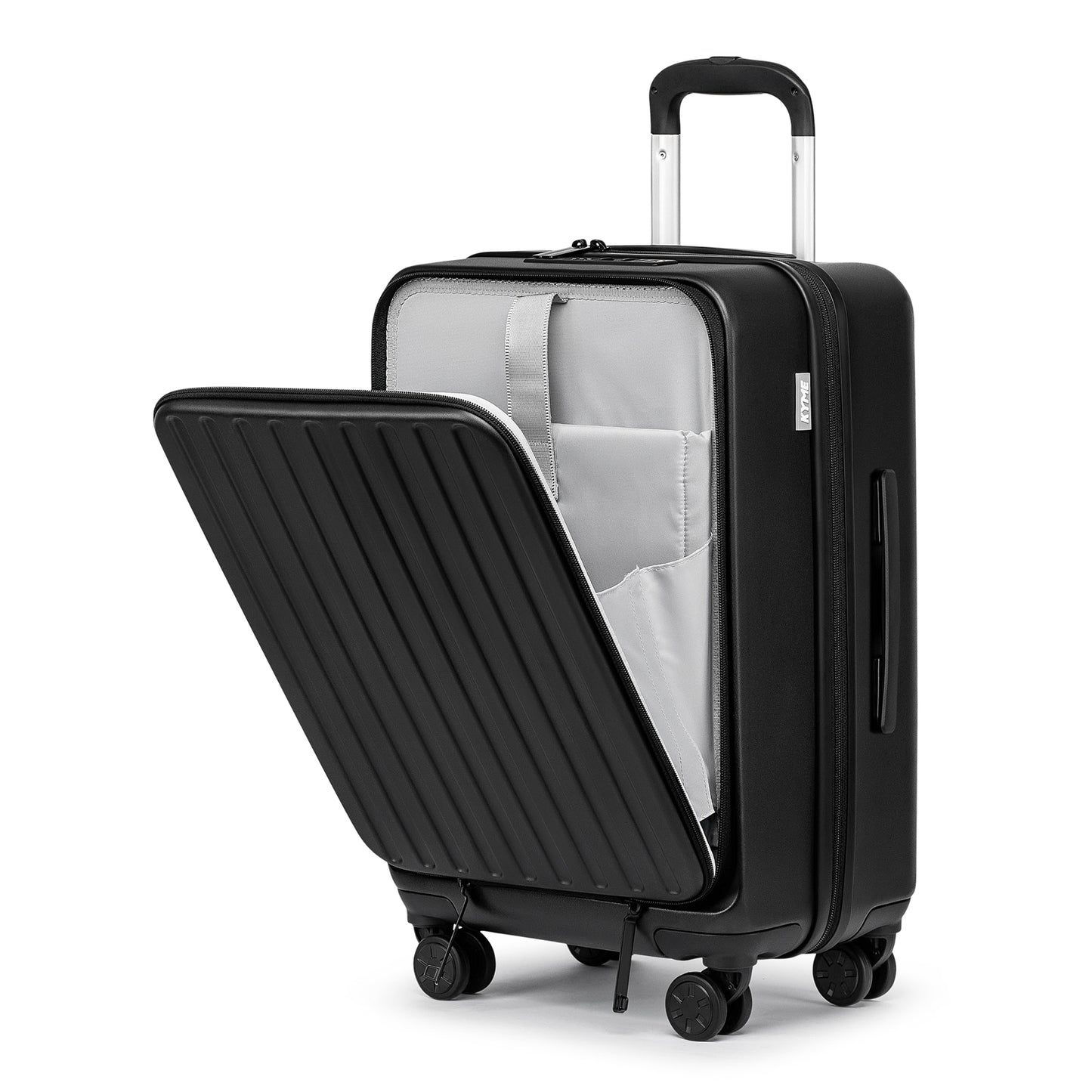 WEPLUS Front Open Carry On Luggage Laptop Compartment Hardside TSA Lock Spinner Wheels 20" Lightweight Hardside Suitcase
